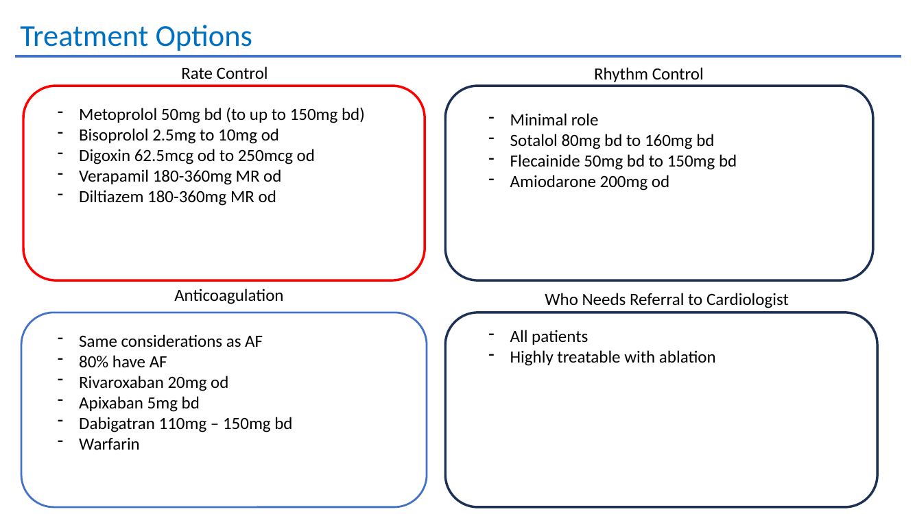 Atrial flutter treatment options